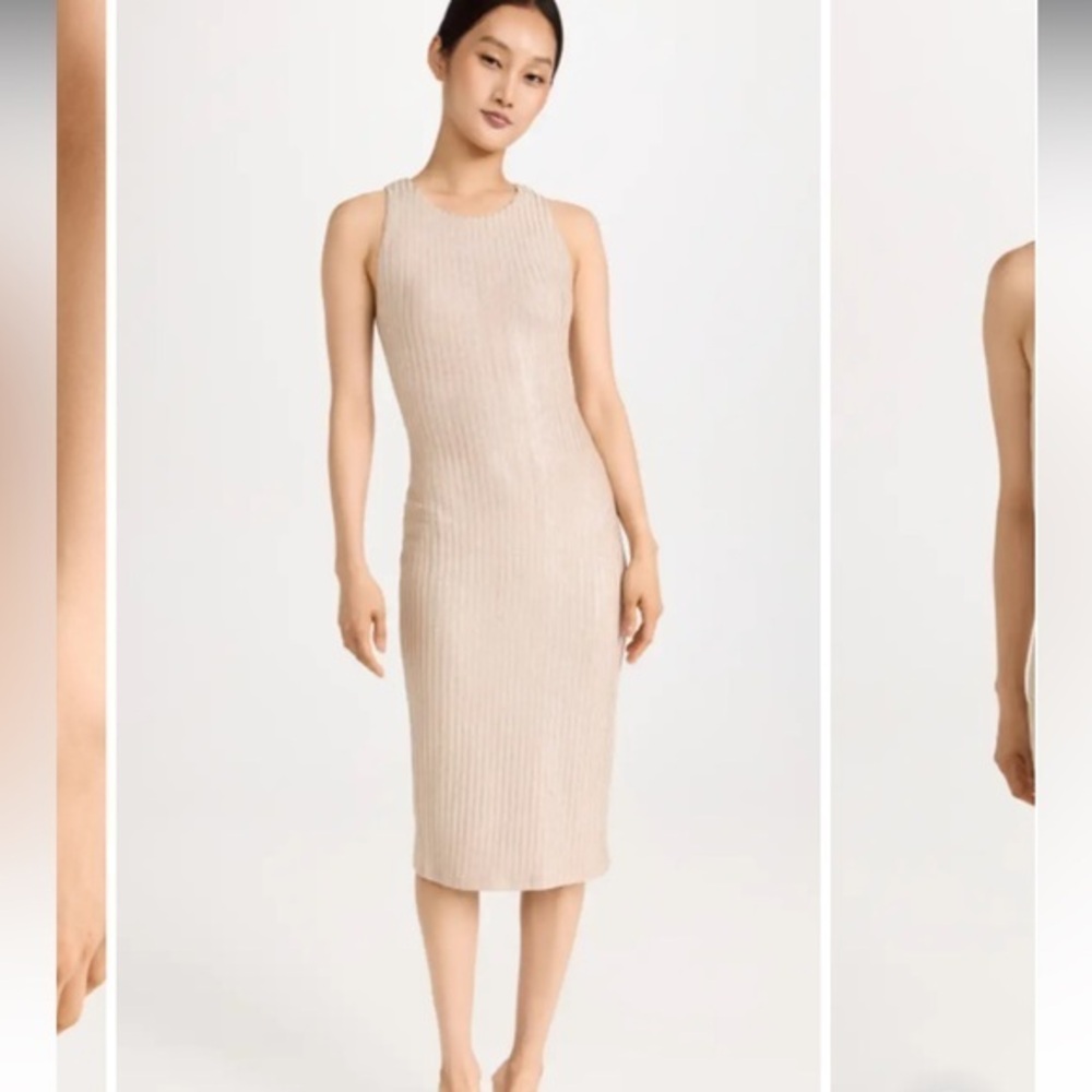 Chrysanthemum bodycon tan dress - small - anthropologie brand new with tags